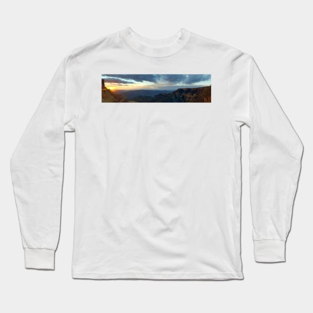 Panoramic Sunrise over the Copper Canyon Long Sleeve T-Shirt by JuliaGeens